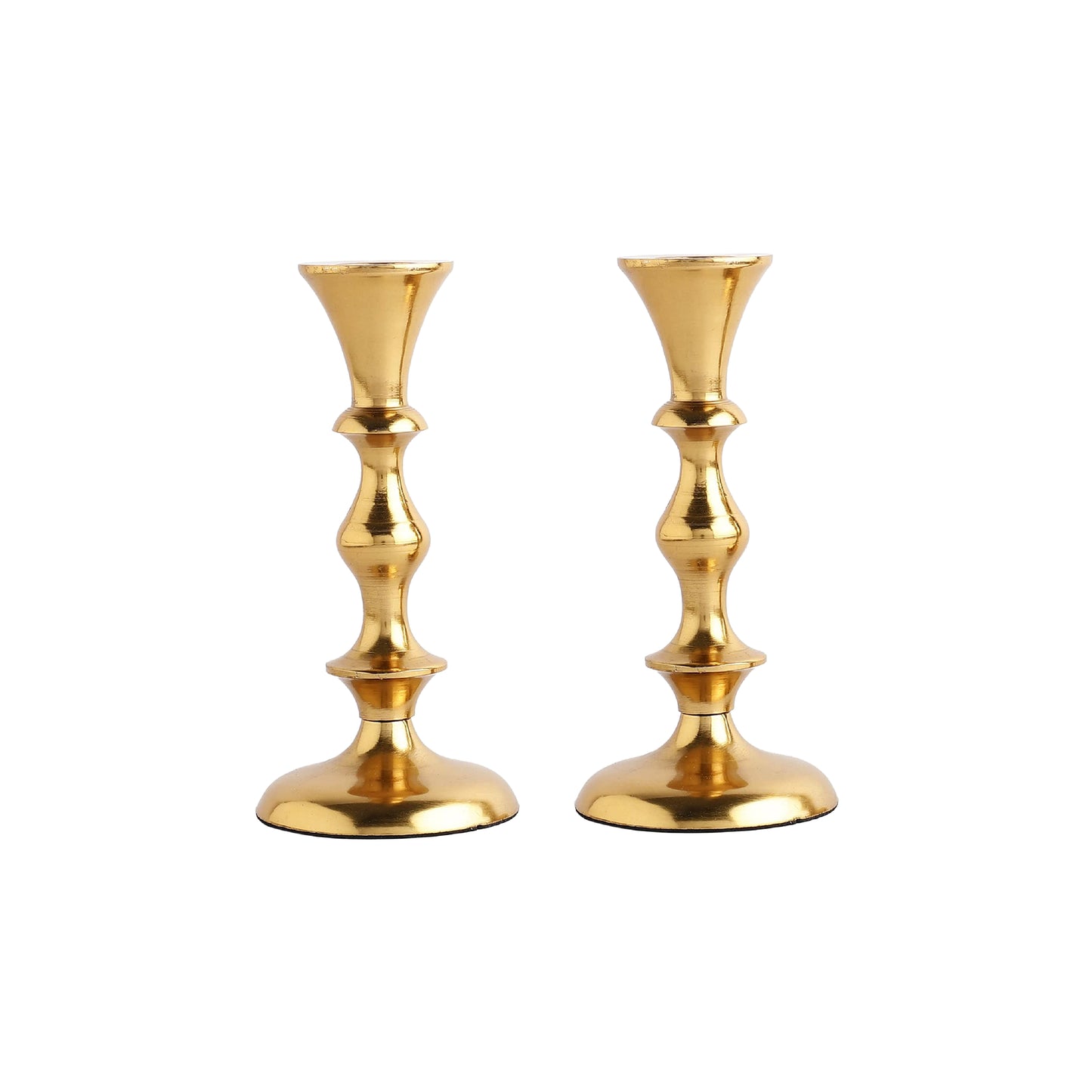 Best Quality Medium Candle Holder  in USA Set of 2 - Gold.