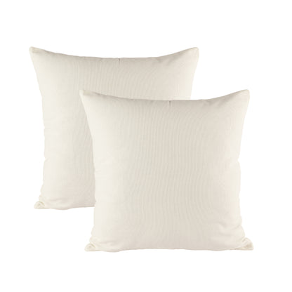 Cotton Throw Pillow Covers - White