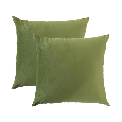 Velvet Throw Pillow Covers - Green