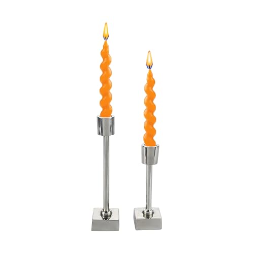 High Quality Silver Candle Holders -Set of 2 Candlestick.