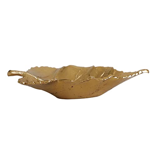 Rely+ Gold Decorative Tray, Leaf Jewelry Tray, Gift for Women