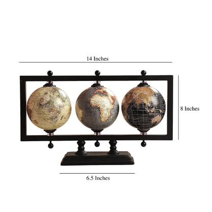 World Globe Set of 3 Landscape