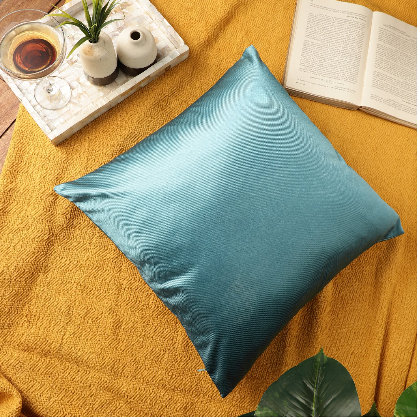 Polyester Throw Pillow Covers - Ocean Blue