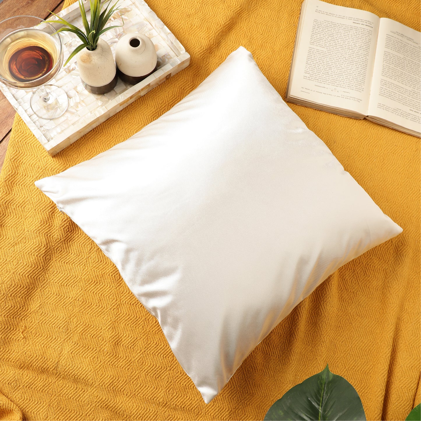 Polyester Throw Pillow Covers - Ivory