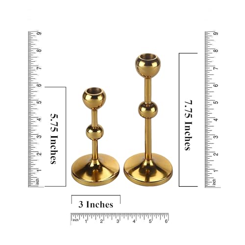 Best Quality Unique Gold Candle Holders in USA - Set of 2