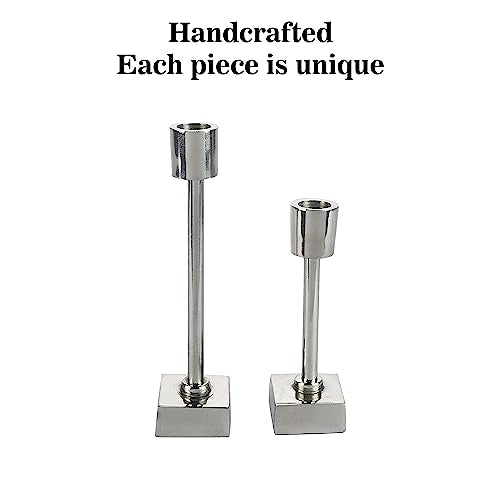 High Quality Silver Candle Holders -Set of 2 Candlestick.