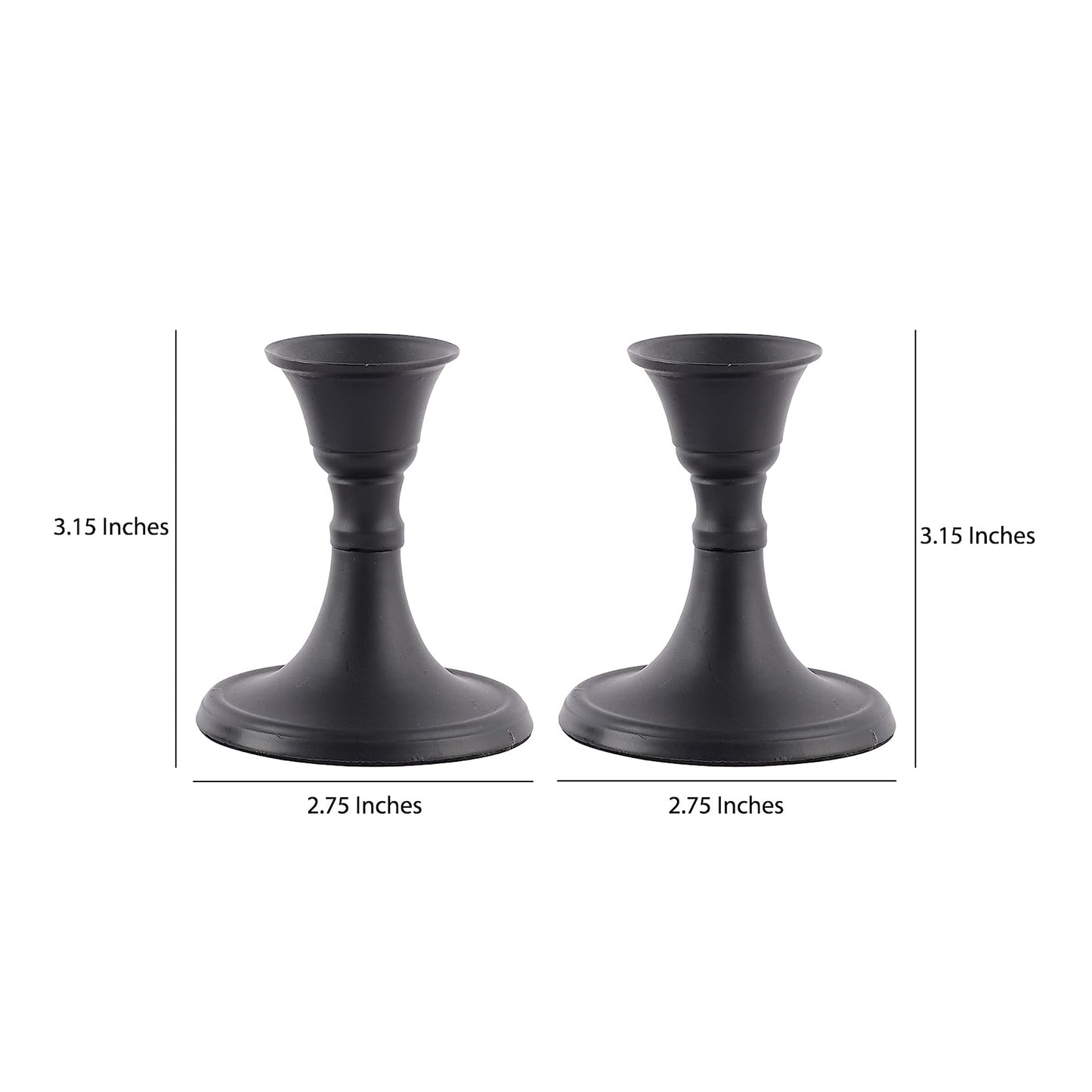 Mini Candle Holder Set of 2 - Black