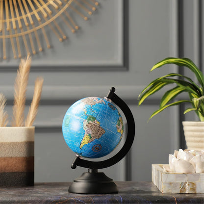 4" World Globe - Blue