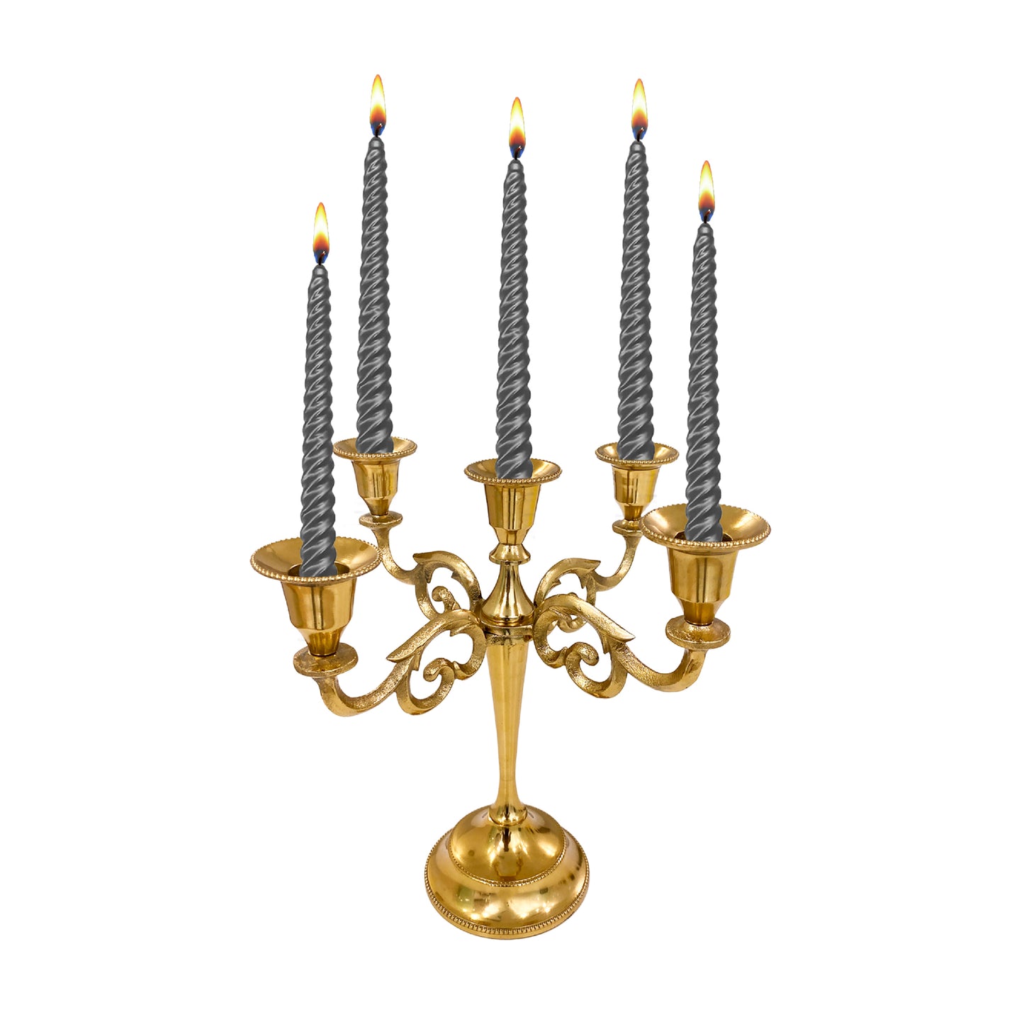 5 Arm Candelabra Candle Holder - Gold