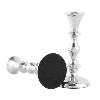 Medium Candle Holder Set of 2 - Silver