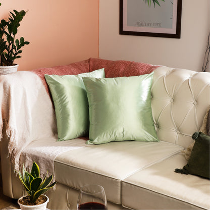 Polyester Throw Pillow Covers - Light Green