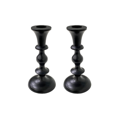 Medium Candle Holder Set of 2 - Black