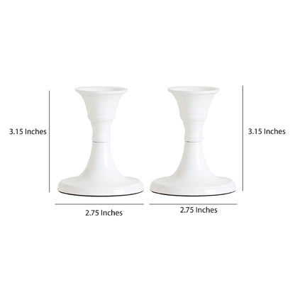 Mini Candle Holder Set of 2 - White