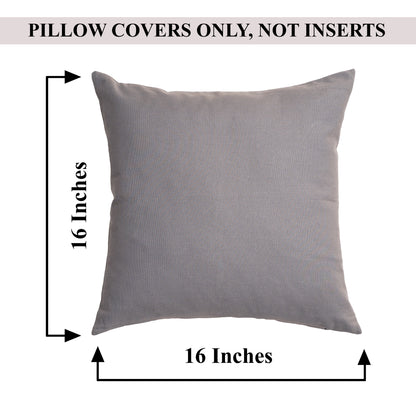 High Quality Rely+ Gray Cotton Throw Pillow Covers - Decorative Pillow Covers for Couch and Sofa