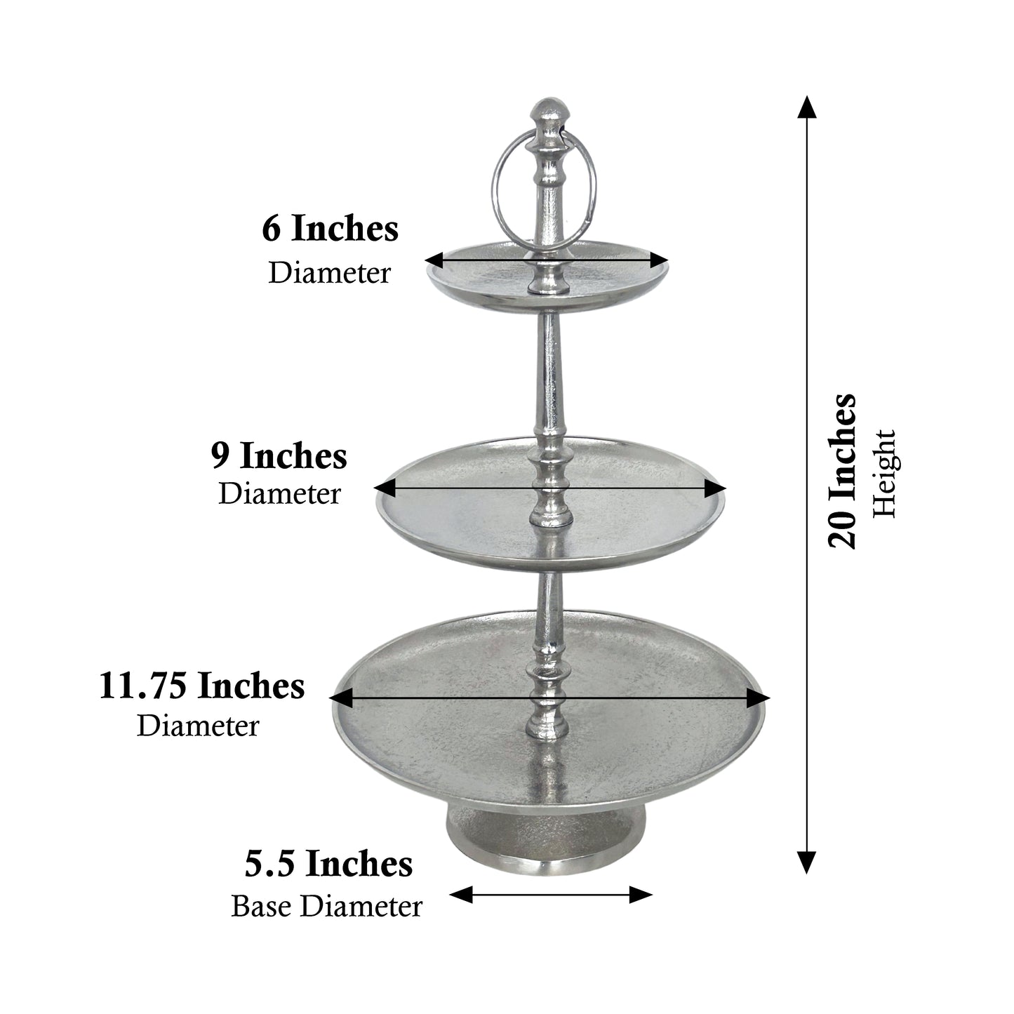 High Quality 3-Tiered Dessert Cupcake Stand, Fruit Stand.