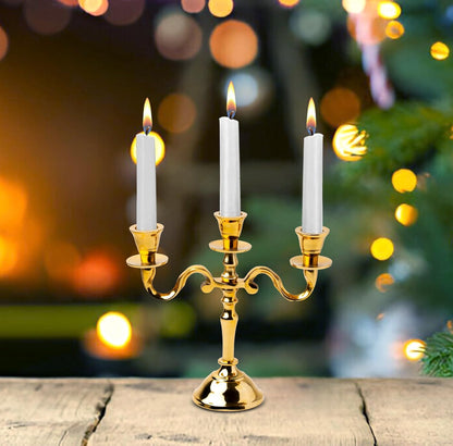 DiscoverTopQuality3ArmMiniGoldCandelabraCandleHolderUniquePieceforhome