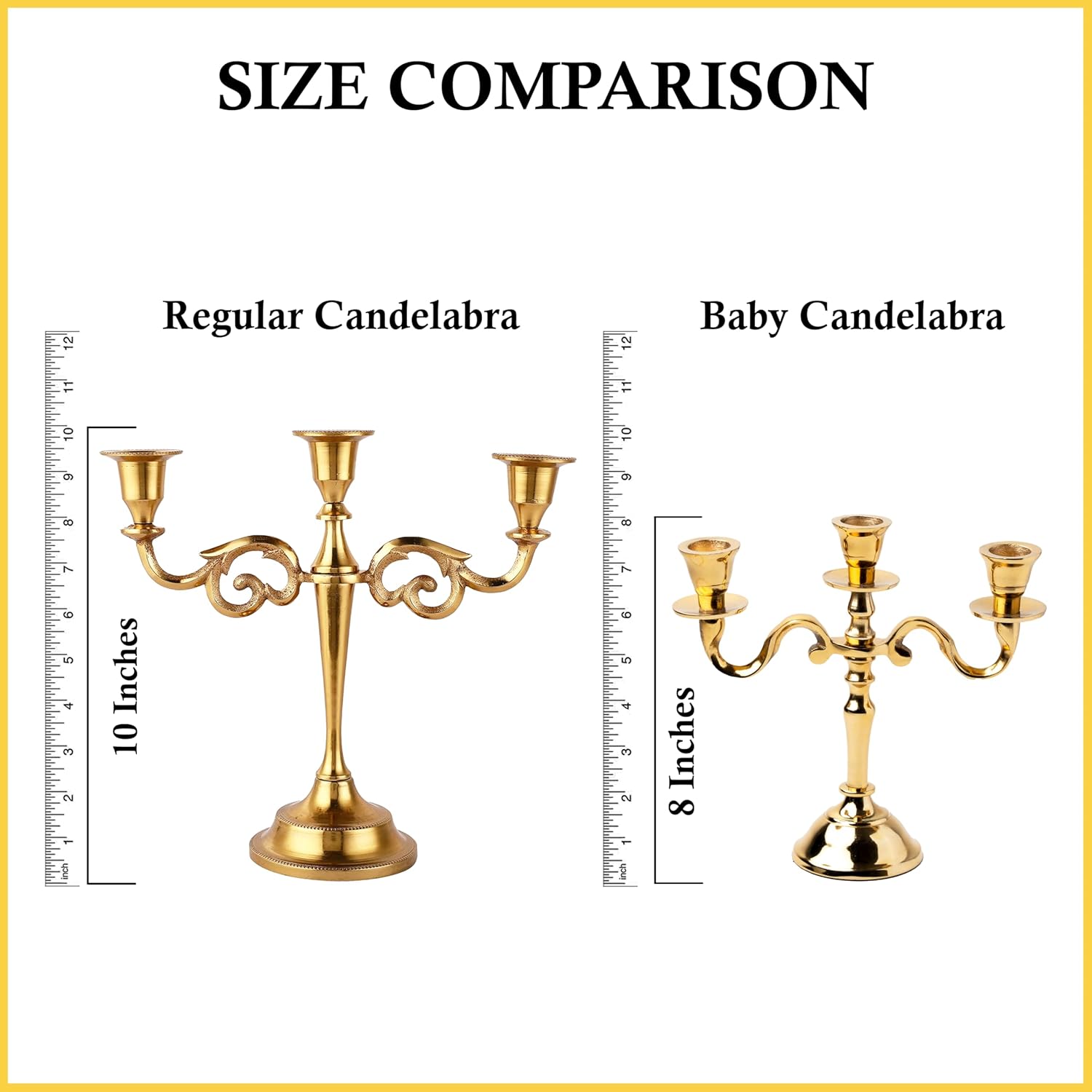 DiscoverTopQuality3ArmMiniGoldCandelabraCandleHolderUniquePiece sizes