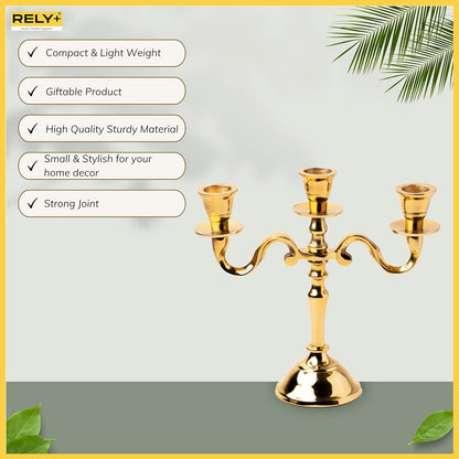 DiscoverTopQuality3ArmMiniGoldCandelabraCandleHolderUniquePieceforroomdecorspecifications specification