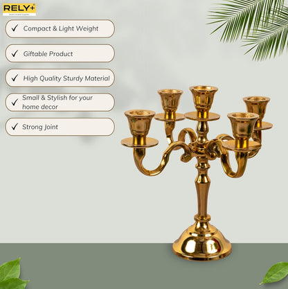 Handcrafted Gold Baby Candelabra for home decor description