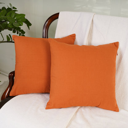 Decor your home with the high quality Rust Cotton Throw Pillow Covers by Rely+