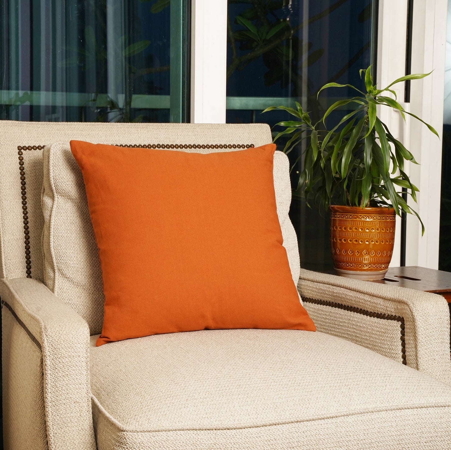 Decor your home with the high quality Rust Cotton Throw Pillow Covers by Rely+