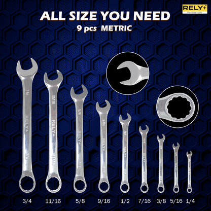 Wrench Set by Rely+ Superior Quality.