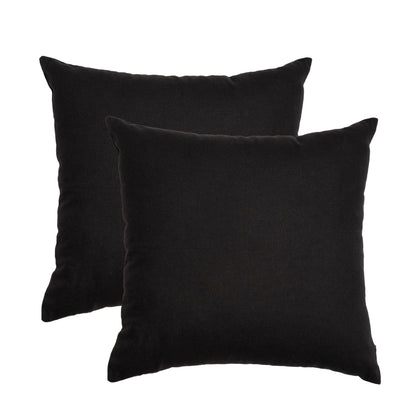 High Quality Black Cotton Pillow Cover for Home Set of 2| 24"X24"