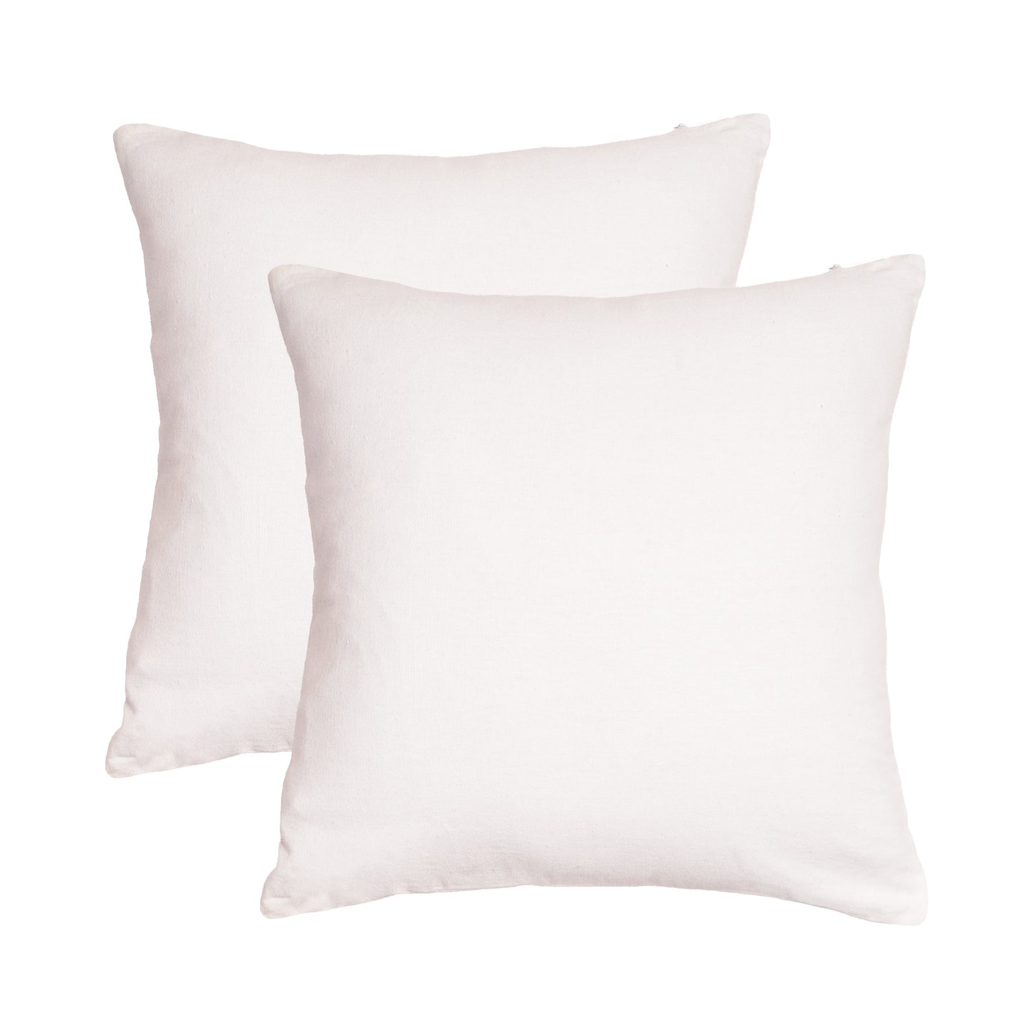 White Cotton Throw Pillow Cover for High Quality Home Decor Set of 2. | 20"X20"