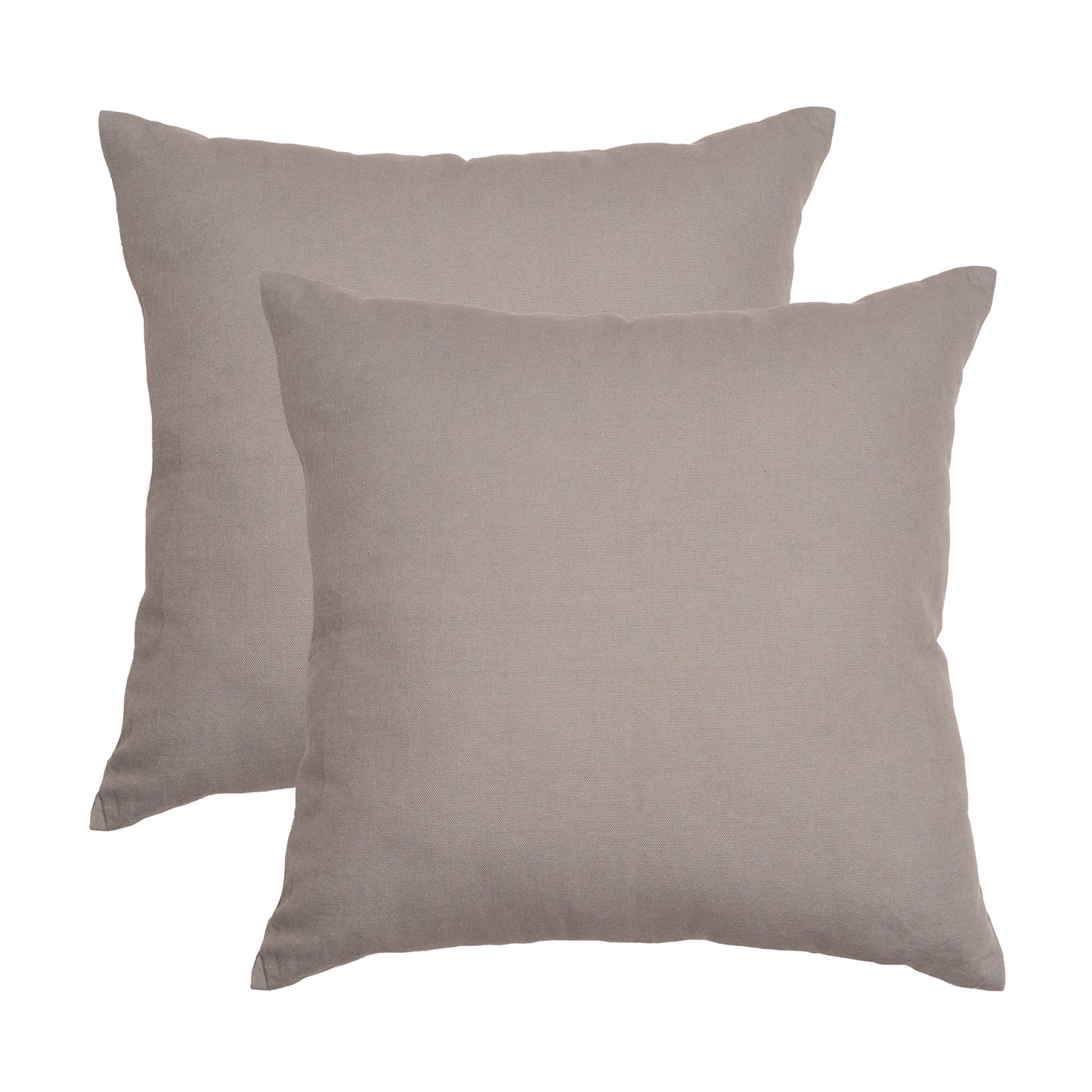 Gray Cotton Throw Pillow Covers set of 2 24"x24" - Rely+ Premium Quality