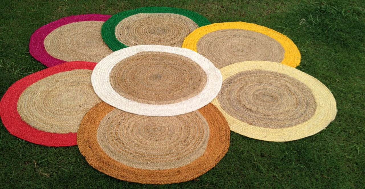 Amazing High-Quality Variety of Soft Jute Stools / Pouf Mats by Rely+ Free Shipping!