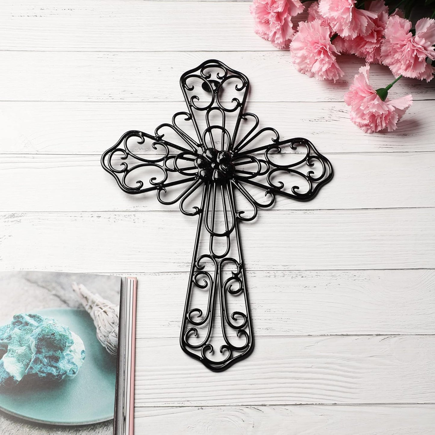 Decorative Hanging Wall Cross for Home Decor by Rely+