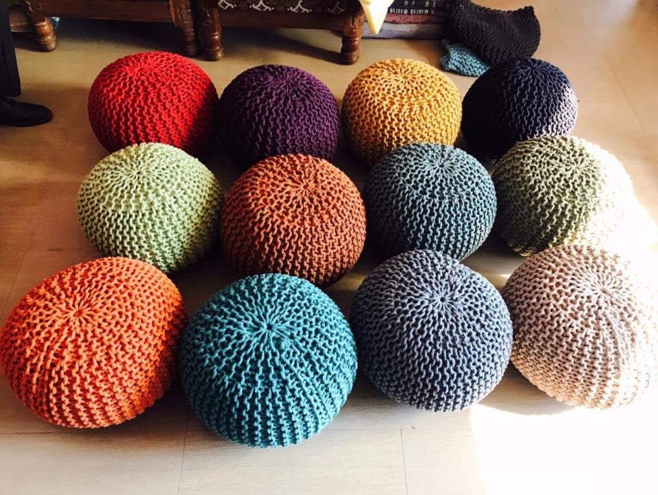 Amazing High-Quality Variety of Soft Jute Stools / Pouf Mats by Rely+ Free Shipping!