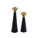 black designer candle holders