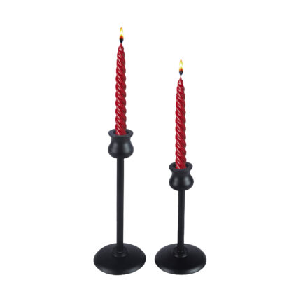 black pitcher candle holders set