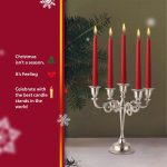 5 Arm Silver Candelabra - Elegant 10-Inch Taper Candle Holder