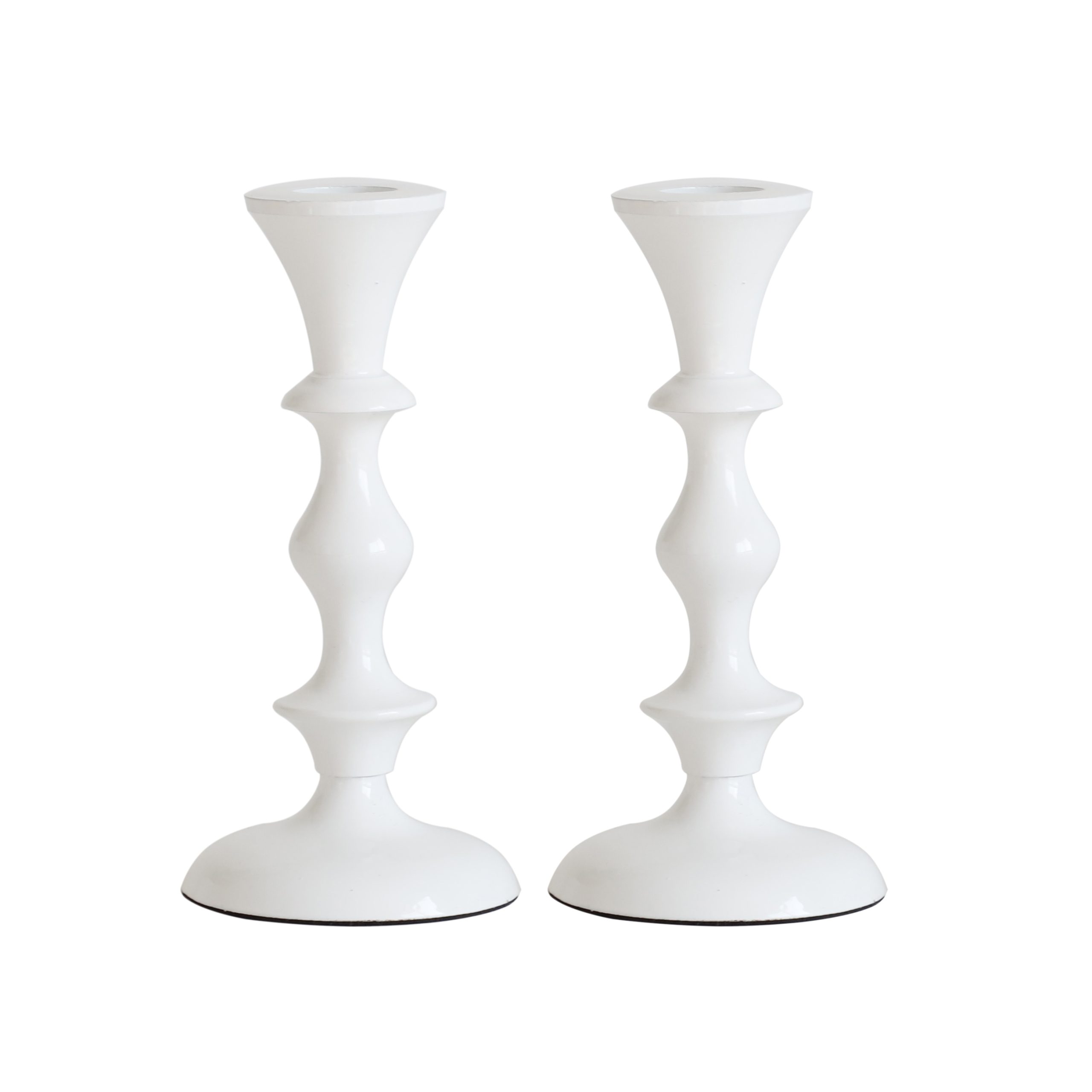 White Candle Holder set of 2