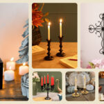 Perfect home decoration candelabra candle holders wall crosses pillow covers world globes